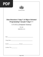 Data Structures Using C & Object Oriented Programming Concepts Using C++ S. Y. B. Sc. (Computer Science)