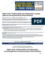 Higher Order Thinking Skills and Collaborative Learning Approach Among Secondary School Students1 PDF
