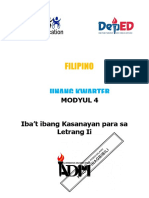 FILIPINO - Iba't Ibang Kasanayan para Sa Letrang Ii