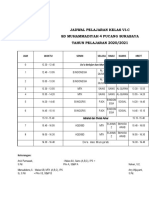 Jadwal Pelajaran Kelas Vi-C SD Muhammadiyah 4 Pucang Surabaya TAHUN PELAJARAN 2020/2021