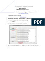 Installation Instructions For The Software To Accompany Signals and Systems A Matlab Integrated Approach