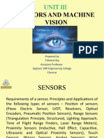 Sensors and Machine Vision: Position, Range, Proximity, Touch, Wrist Force, Compliant Geometry and Slip Sensing