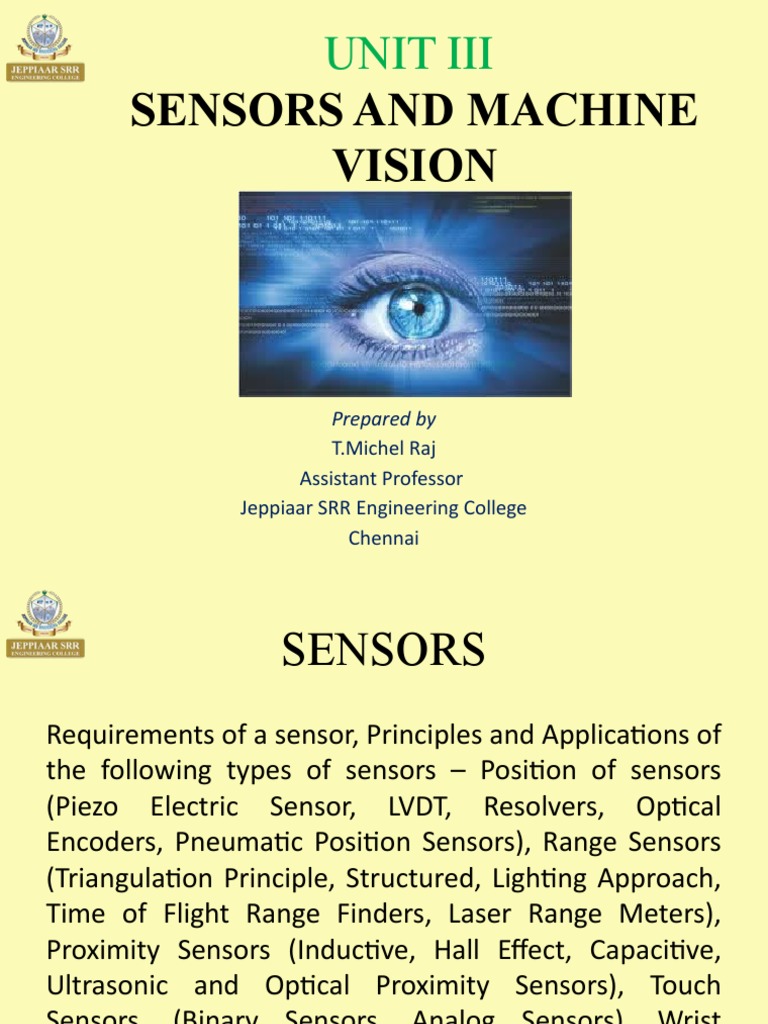 Sensors and Machine Vision Overview | PDF | Sensor | Computer Vision