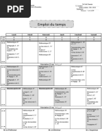 Emploi Du Temps Français 5 Et 6 AEP (Mes Apprentissages) | PDF