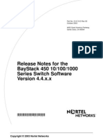 Release Notes for the BayStack 450 10 100 1000 Series Switch Software Version 4.4.x.x