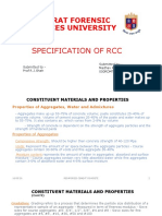 Gujarat Forensic Sciences University: Specification of RCC