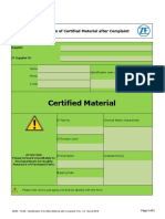 Identification of Certified Material After Complaint