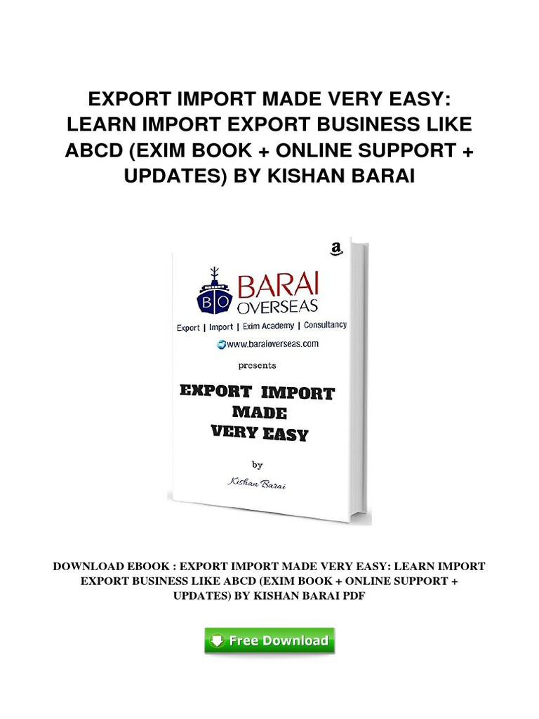 Easy Guide to ImportExport Business PDF E Books Online And