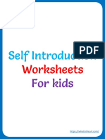 Self Introduction: Worksheets