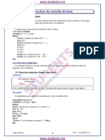درس Structures de contrôle de base - المعلوميات - الجذع المشترك PDF