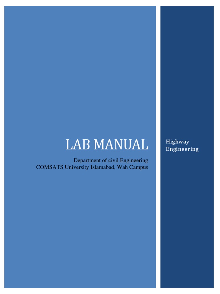Highway Engineering Lab Manual | PDF | Viscosity | Building Engineering