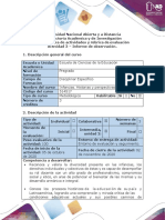 Guía de Actividades y Rúbrica de Evaluación - Actividad 3 - Informe de Observación