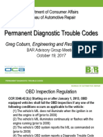 Permanent Diagnostic Trouble Codes: Department of Consumer Affairs Bureau of Automotive Repair