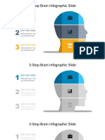 3-Step Brain Infographic Slide: Edit Text Here