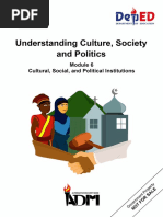 Signed Off - Understanding Culture11 - q2 - m6.1 - Cultural, Social, and Political Institution - v3 PDF