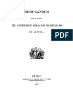 Memorandum Sobre El Proceso Del Archiduque Fernando Maximiliano de Austria