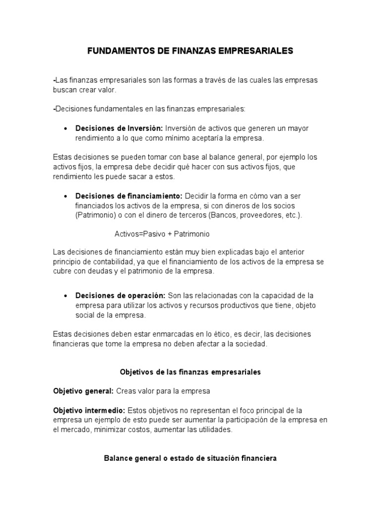 Fundamentos de Finanzas Empresariales | PDF | Ratio financiero | Interés