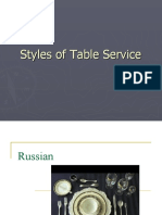 Styles of Table Service