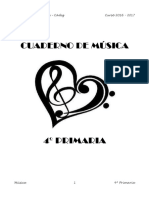 Cuaderno de Música 4º Primaria