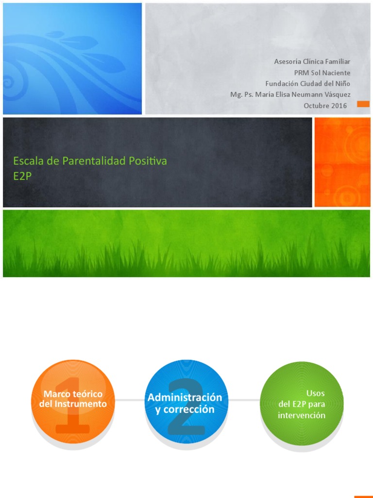 Escala de Parentalidad Positiva E2P | PDF | Cuestionario | Las emociones