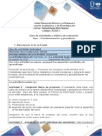 Guia de Actividades y Rúbrica de Evaluación - Fase 1-Fundamentación y Presaberes