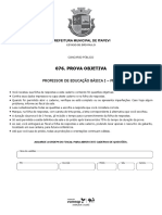 Prova VUNESP - PEB - Itapevi PDF