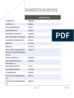 Establecimientos Inscritos en Aditivos