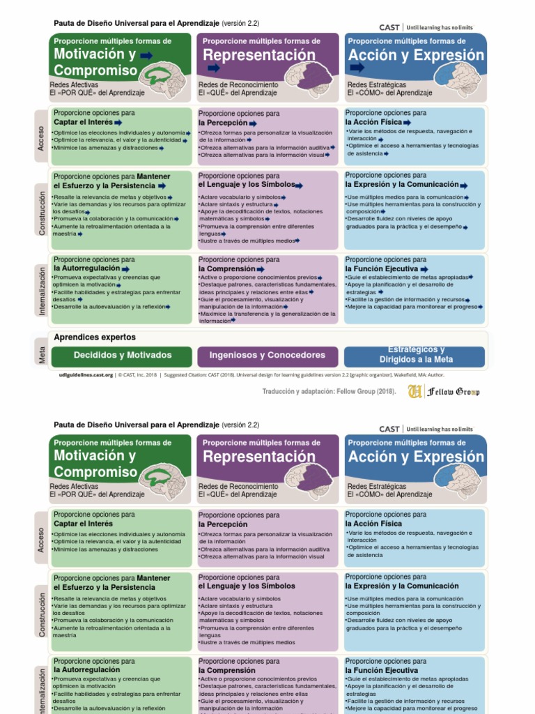 Principios y Pautas del DUA 3.0 | PDF | Los símbolos | Aprendizaje