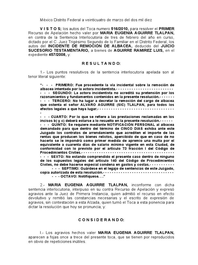 Sent. Apelacion | PDF | Sentencia (ley) | Apelación