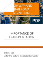Highway and Railroad Engineering Lecture 1
