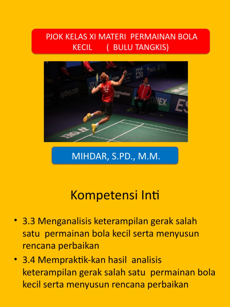 Ppt Bulu Tangkis