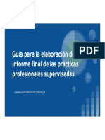 Guía para La Elaboración Del Informe Final de Las Prácticas Profesionales Supervisadas