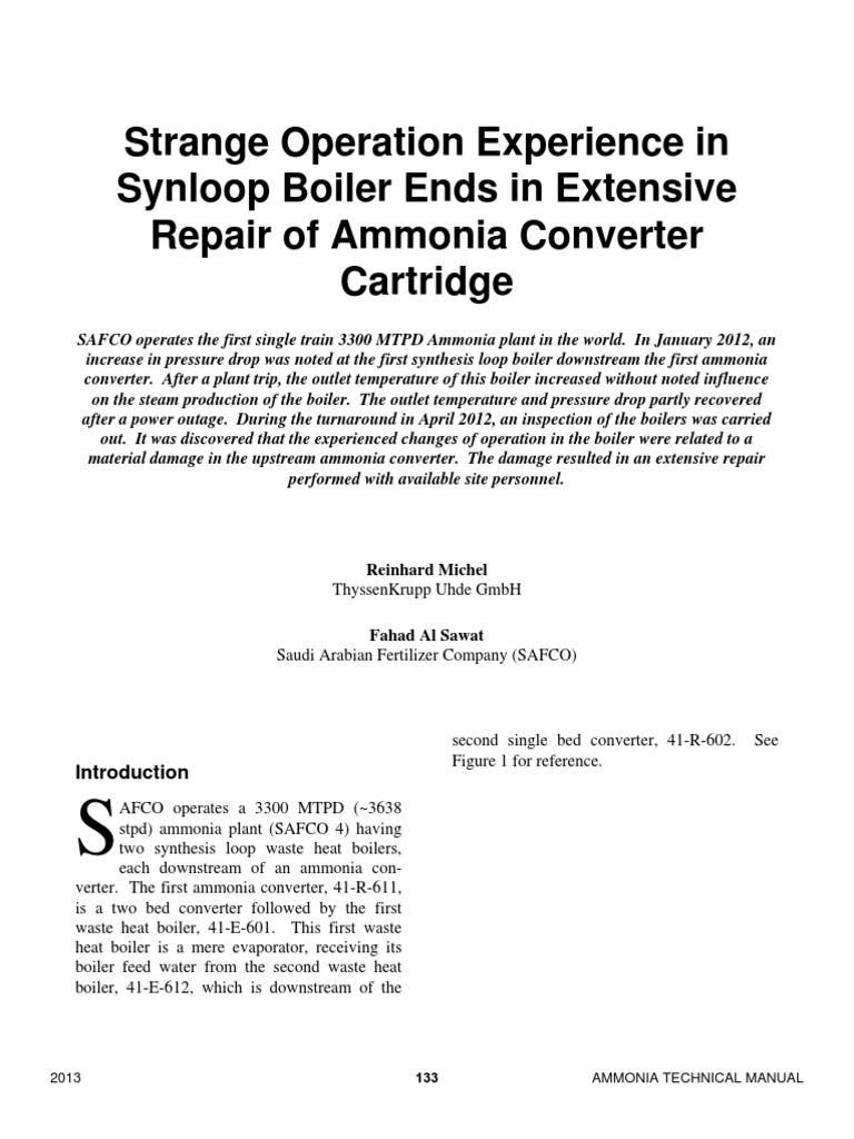 Strange Operation Experience in Synloop Boiler Ends in Extensive Repair ...