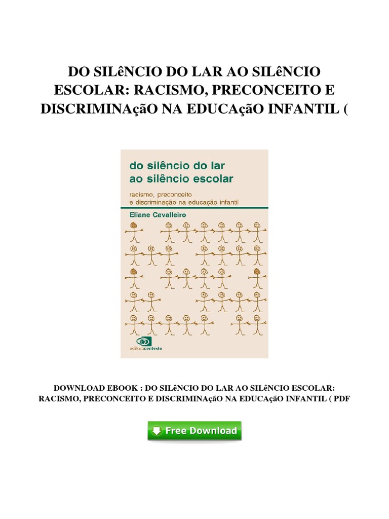 Silêncio e Racismo na Educação Infantil | PDF | Preconceito e ...