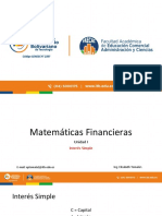 Unidad 1 - Matemática Financiera PDF