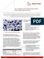 Intrinsic Viscosity As Quality Control Parameter of PET: Relevant For: Polymers, Plastics, ISO 1628, PET