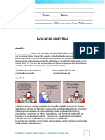 Avaliação bimestral: análise sociológica