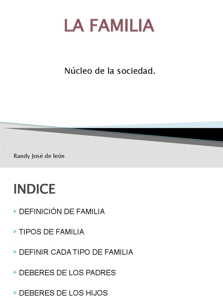 Trabajo Final de Power Point Infotep | PDF | Familia | Arreglos de vivienda