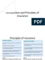 Introduction and Principles of Insurance