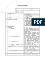 Checklist Dokumen SPBU-1
