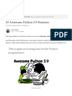 10 Awesome Python 3.9 Features. The Must-Know Python 3.9 Features - by Farhad Malik - Oct, 2020 - Towards Data Science