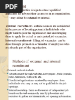 Recruitment: External Recruitment-Outside Sources Are Considered