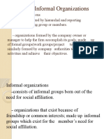 Differences Between Formal & Informal Organizations