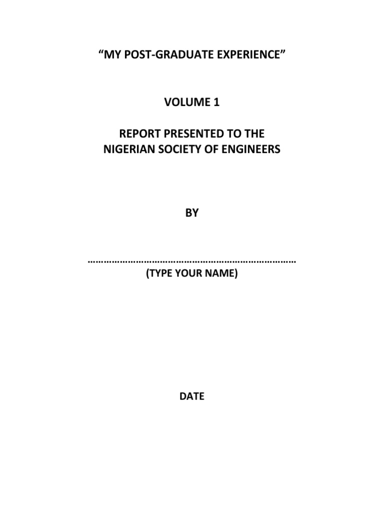 Post-Graduate Experience Report for NSE | PDF | Engineer ...
