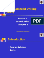 Underbalanced Drilling (UBD) : Lesson 1