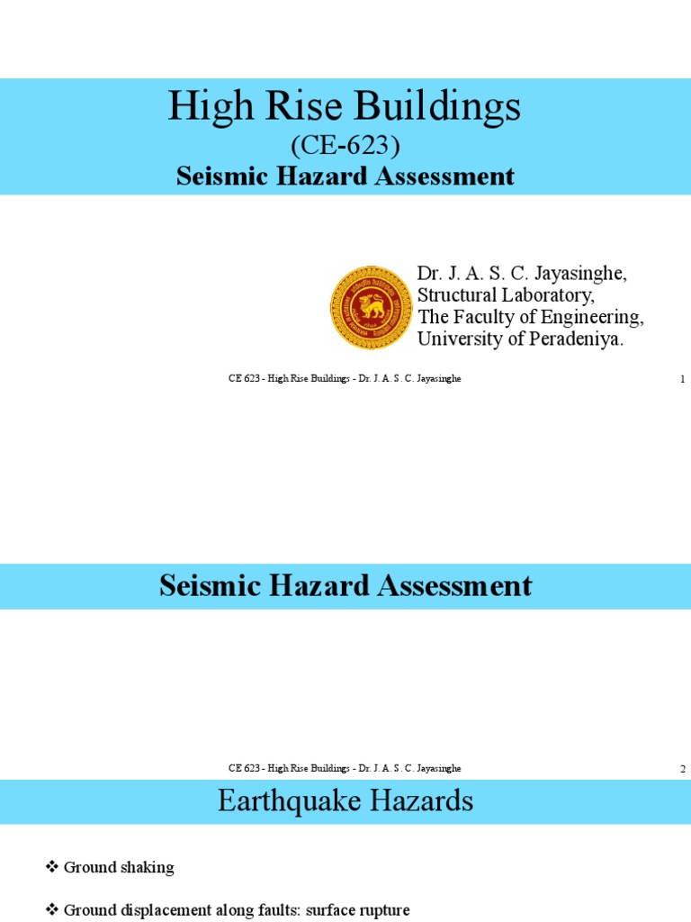Seismic Hazard Assessment PDF | Download Free PDF | Earthquakes ...