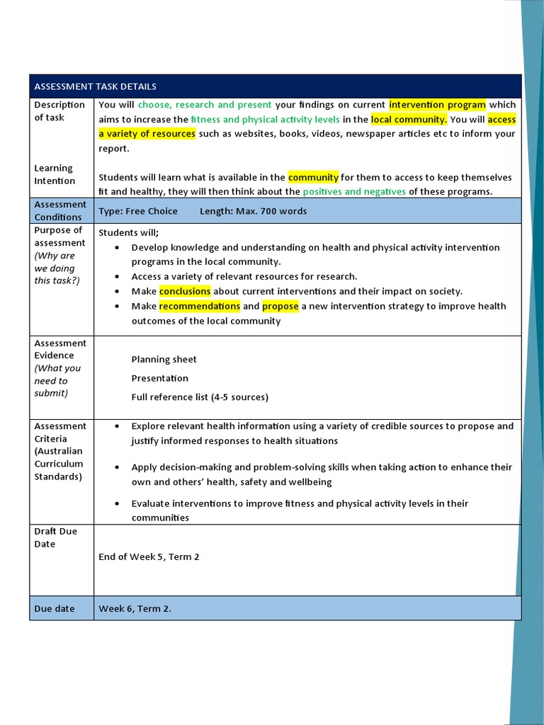 Community Fitness Program Assessment Guide | PDF | Educational ...