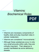 Vitamins: Biochemical Roles: Biochemistry 3070