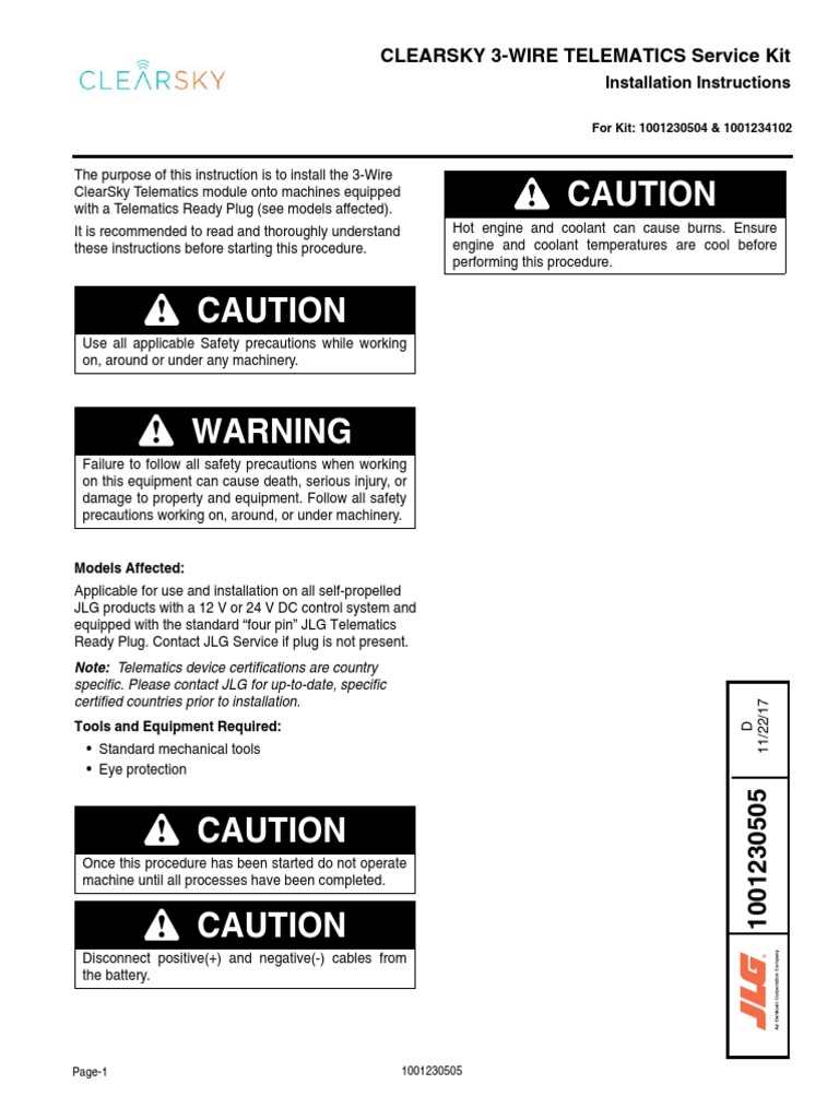 ClearSky Telematics Installation Guide | PDF | Electrical Connector ...