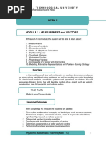 Module 1 Measurements and Vectors Final